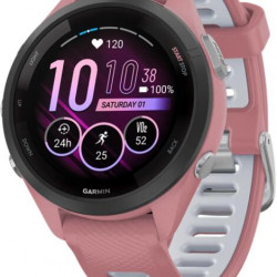 Garmin Forerunner 265s futóóra pink-szürke szilikon szíjjal (010-02810-15)