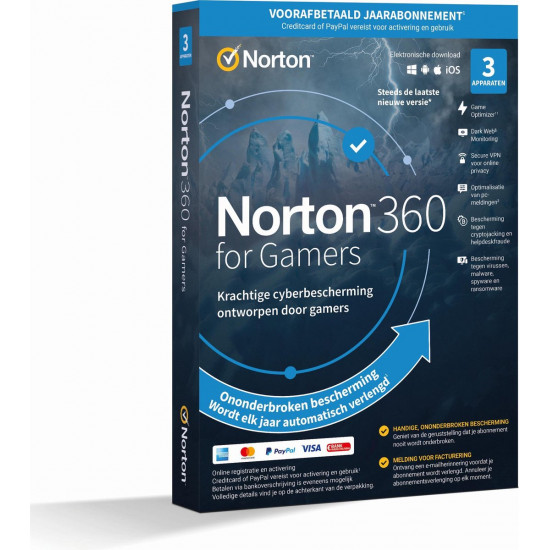 Norton 360 for Gamers 50GB HU 1 felhasználó 3 eszköz 1 év dobozos vírusirtó szoftver (21418946) 