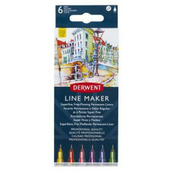 Derwent Line Marker 6 színű 0,3mm tűfilc készlet (2305576)