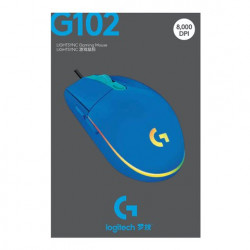 Logitech G102 LIGHTSYNC gaming egér kék (910-005801)