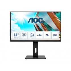 AOC U32P2 31.5inch VA WLED UHD 3840x2160 16:9 3000:1 350cd/m2 178/178 75Hz 4ms 2xHDMI 2.0 3Wx2 100x100 Black
