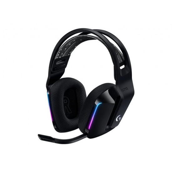 LOGITECH G733 LightSpeed Wireless RGB Gaming Headset - BLACK - EMEA