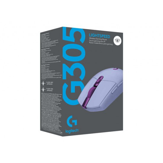 Logitech G305 LIGHTSPEED vezeték nélküli optikai Gaming egér lila (910-006022)