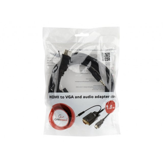 Gembird Cablexpert HDMI - VGA adapter single port + audio, 3m (A-HDMI-VGA-03-10)