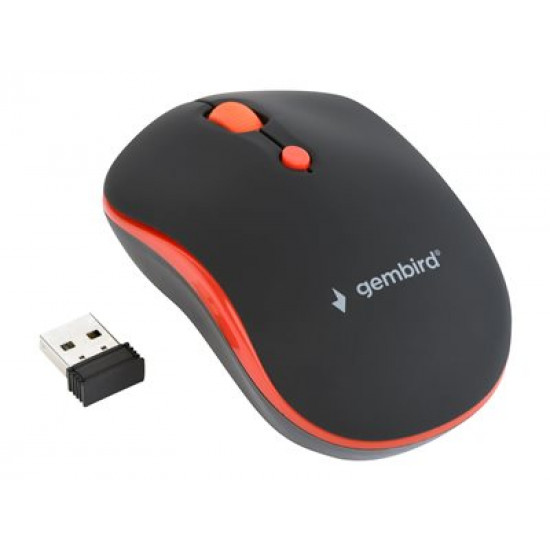 Gembird MUSW-4B-03-R vezeték nélküli optikai egér fekete-piros Gembird MUSW-4B-03-R vezeték nélküli optikai egér fekete-piros