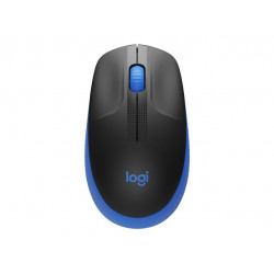 Logitech M190 teljes méretű vezeték nélküli optikai egér kék-fekete (910-005907)