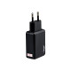 Akyga USB-s hálózati töltő adapter USB 5V/1A fekete  (AK-CH-06)