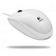 Logitech B100 optikai egér fehér USB OEM (910-003360)