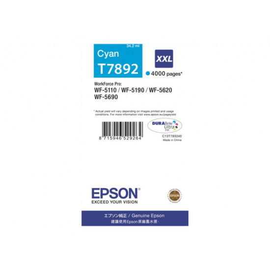 Epson T7892 XXL kék patron (C13T789240) Epson T7892 XXL kék patron (C13T789240)