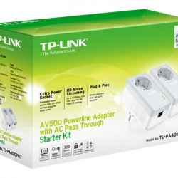 TP-LINK TL-PA4010P KIT AV600 Passthrough Powerline Starter Kit