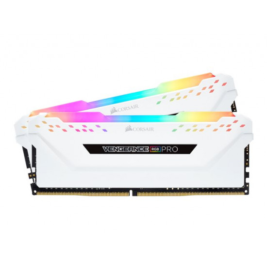 16GB 3200MHz DDR4 RAM Corsair Vengeance RGB CL16 fehér (2x8GB) (CMW16GX4M2C3200C16W)