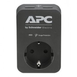 APC Essential SurgeArrest 1 túlfeszültségvédő aljzat 2 USB port fekete (PME1WU2B-GR)