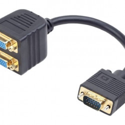 Gembird Cablexpert VGA apa - 2x VGA anya adapter, 20cm (CC-VGAX2-20CM)