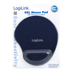 LogiLink zselés csuklótámaszos egérpad - kék (ID0027B)