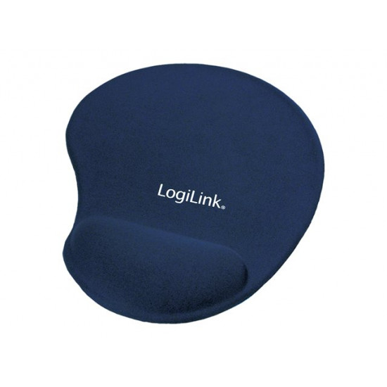LogiLink zselés csuklótámaszos egérpad - kék (ID0027B)