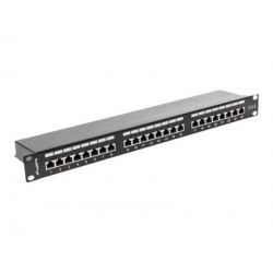 LANBERG PPS6-1024-B Lanberg Patch Panel 24 port 1U, cat. 6, shielded, black