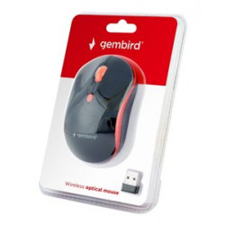 Gembird MUSW-4B-03-R vezeték nélküli optikai egér fekete-piros