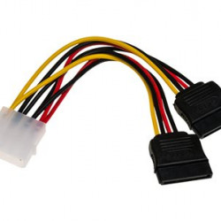 Akyga Molex - 2xSATA kábel 15cm (AK-CA-16)
