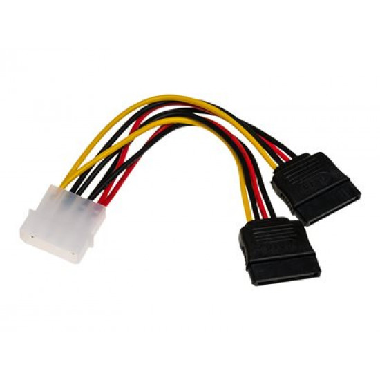 Akyga Molex - 2xSATA kábel 15cm (AK-CA-16)