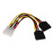 Akyga Molex - 2xSATA kábel 15cm (AK-CA-16)