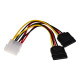Akyga Molex - 2xSATA kábel 15cm (AK-CA-16)
