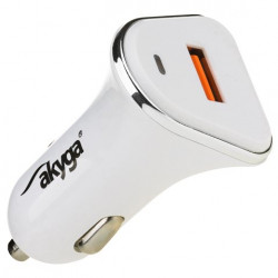 Akyga USB-s hálózati töltő adapter USB fehér (AK-CH-07)