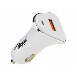 Akyga USB-s hálózati töltő adapter USB fehér (AK-CH-07)