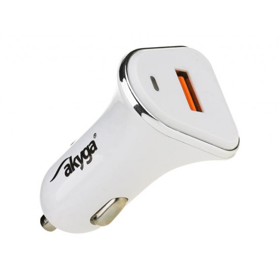 Akyga USB-s hálózati töltő adapter USB fehér (AK-CH-07)