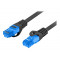 LANBERG patchcord cat.6A FTP 2m black kábel