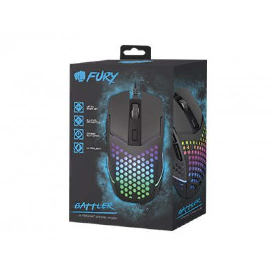 EN-Natec Fury Battler RGB Gamer USB egér