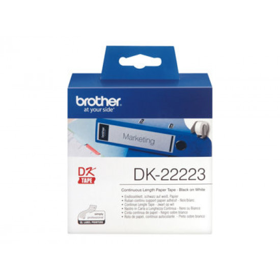 Brother DK-22223 folytonos szalagcímke 50mm x 30,48m öntapadós fehér