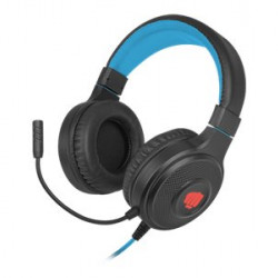 natec Fury WARHAWK RGB mikrofonos gamer fejhallgató fekete-kék (NFU-1585)