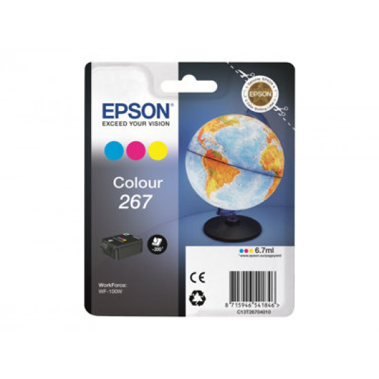 EPSON C13T26704010 Tintapatron Epson color 267 WorkForce WF-100W