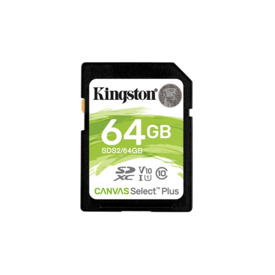 Kingston Canvas Select Plus 64GB SDXC CL10 memóriakártya (SDS2/64GB)