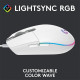 Logitech G203 LIGHTSYNC gaming egér fehér (910-005797)