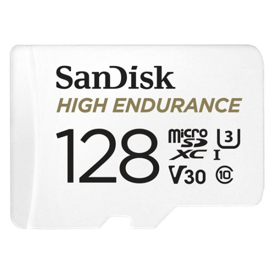 SANDISK HIGH ENDURANCE 128GB MICRO SDXC KÁRTYA, 100 MB/S, C10, U3, V30