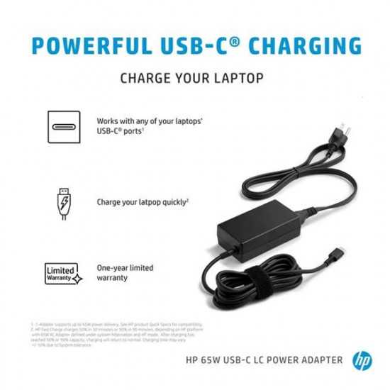 HP NB HP 65W intelligens hálózati adapter USB-C HP NB HP 65W intelligens hálózati adapter USB-C
