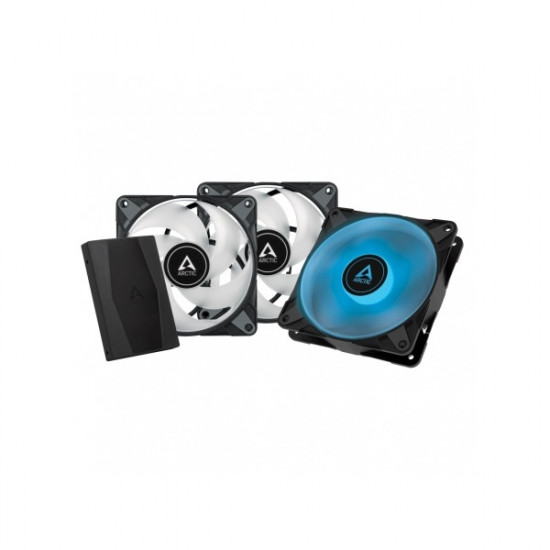 ARCTIC COOLING CPU hűtő P12 PWM PST RGB 0dB, 12cm + Kontroller 3-PACK (ACFAN00229A)