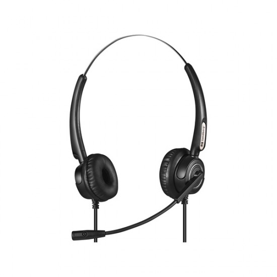 SANDBERG Headset mikrofonnal, USB+RJ9/11 Headset Pro Stereo, Fekete SANDBERG Headset mikrofonnal, USB+RJ9/11 Headset Pro Stereo, Fekete