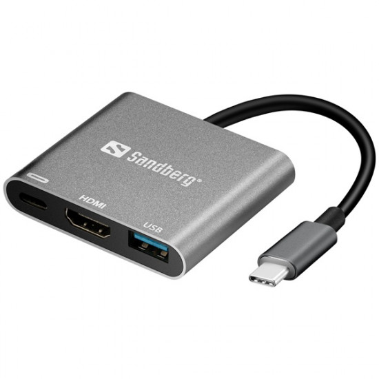 Sandberg USB-C HDMI+USB Mini dokkoló (136-00) Sandberg USB-C HDMI+USB Mini dokkoló (136-00)
