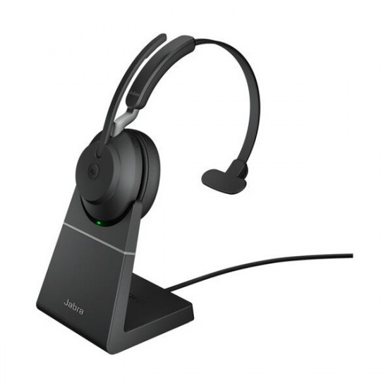 JABRA Fejhallgató - Evolve2 65 UC Mono Bluetooth Vezeték Nélküli, Mikrofon + Töltő állomás (26599-889-989)