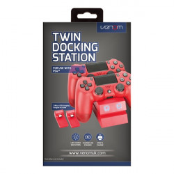 Venom PS4 dupla töltőállomás piros (VS2739)