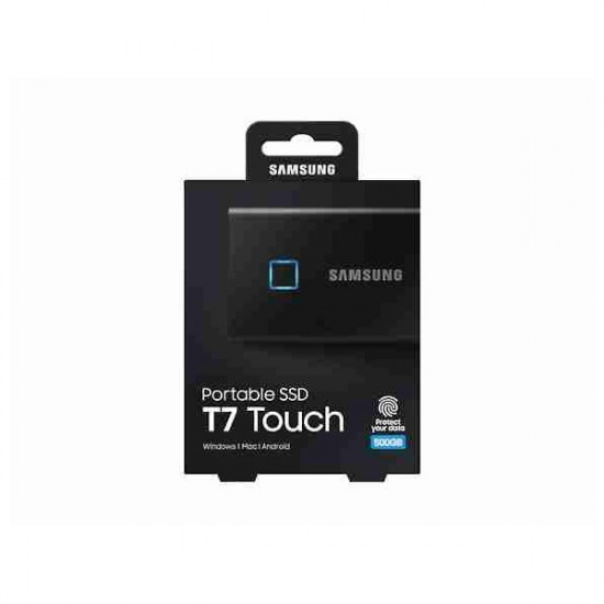 Samsung 1TB T7 Touch külső SSD meghajtó fekete (MU-PC1T0K/WW)