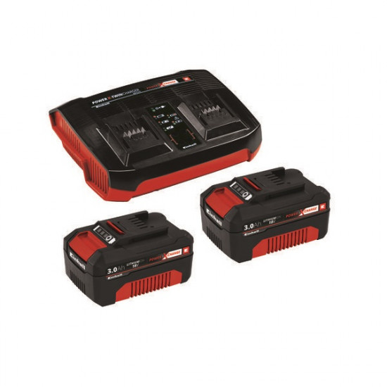 Einhell 2x3Ah Twincharger Kit akkumulátor + töltő szett (4512083)