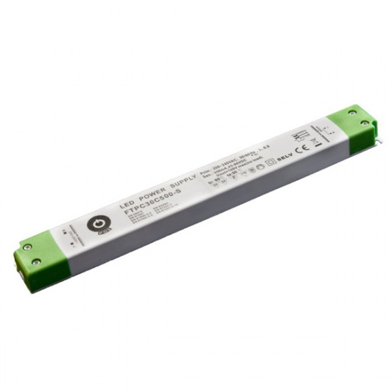 POS Power 500mA/30~60V 30W IP20 vékony LED tápegység (FTPC30C500-S)