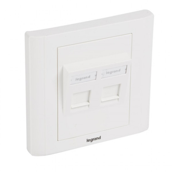 Legrand Linkeo szerelvény Keystone porthoz 2xRJ45 (632797)