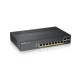 ZyXEL GS1920-8HPv2 8port GbE LAN PoE (130W) 2port Gbe combo RJ45/SFP L2 menedzselhető switch