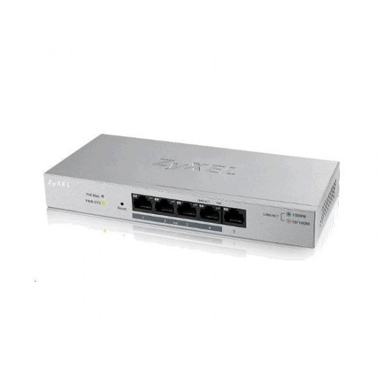 ZyXel GS1005-HP 5-Portos GbE Nem-menedzselt PoE Switch (GS1005HP-EU0101F)