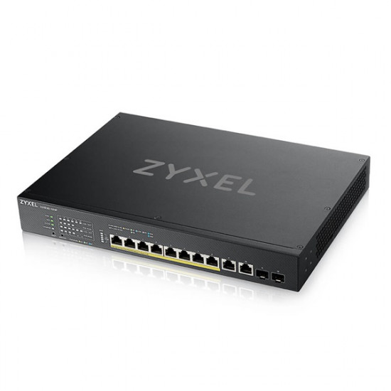 ZYXEL Switch 10x10Gpbs (8xPOE) + 2xGigabit SFP+, Menezdselhető Rackes, XS1930-12HP-ZZ0101F