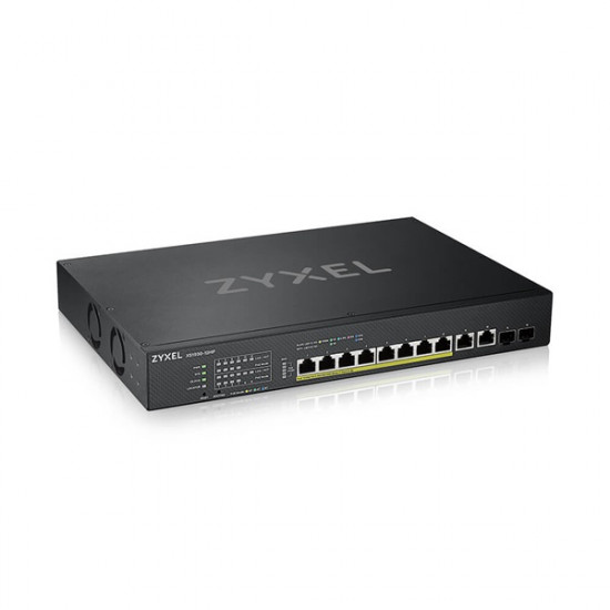 ZYXEL Switch 10x10Gpbs (8xPOE) + 2xGigabit SFP+, Menezdselhető Rackes, XS1930-12HP-ZZ0101F